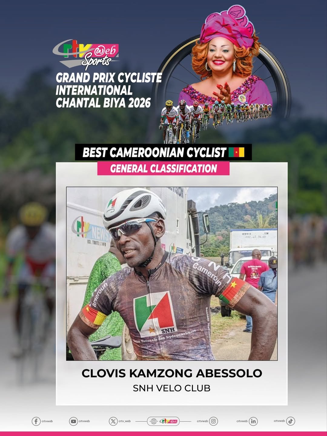 Clovis Kamzong Abossolo Meilleur Cycliste Camerounais