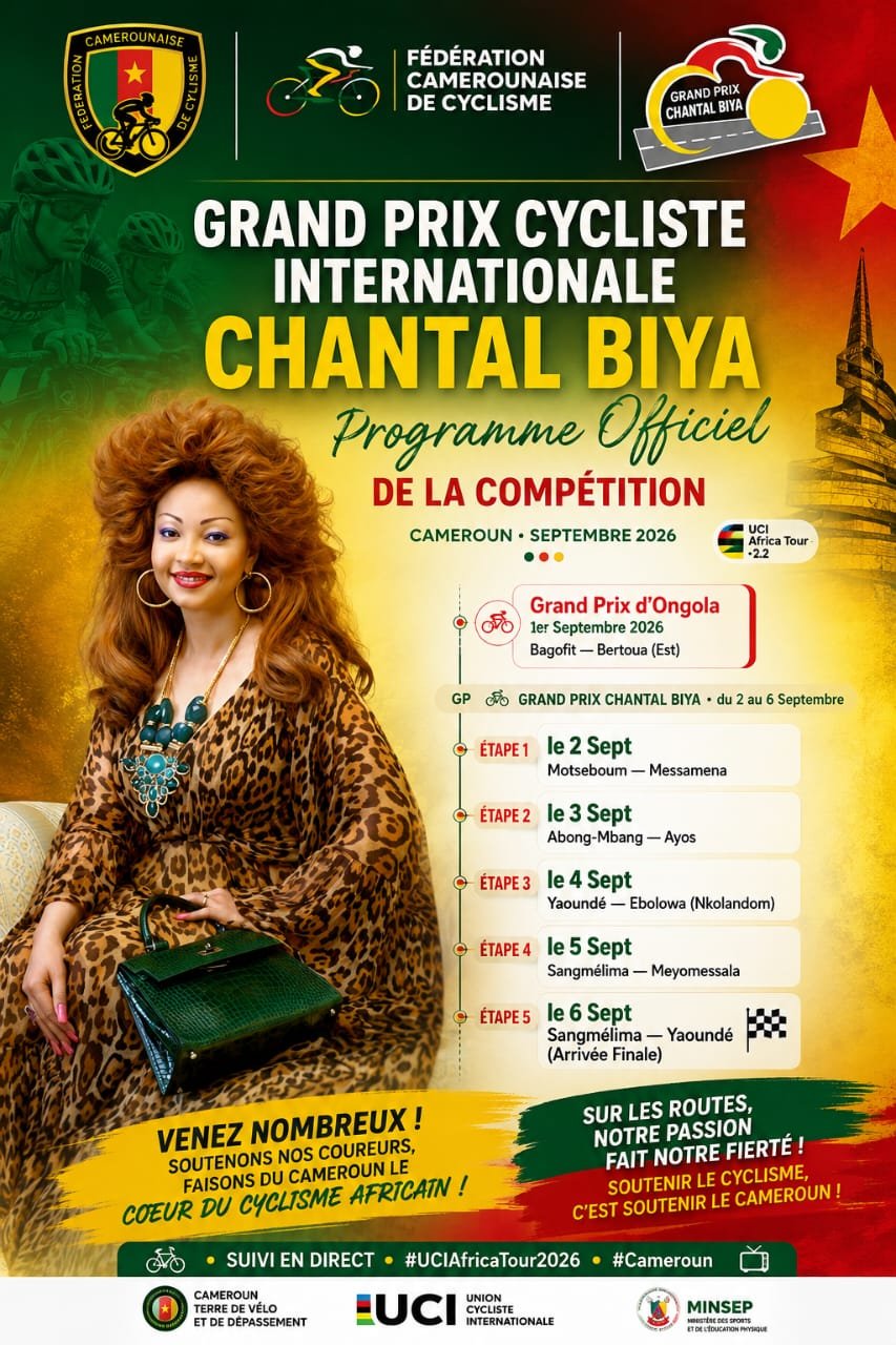 Affiche Officielle Grand Prix Cycliste International Chantal Biya 2026 Acte 26