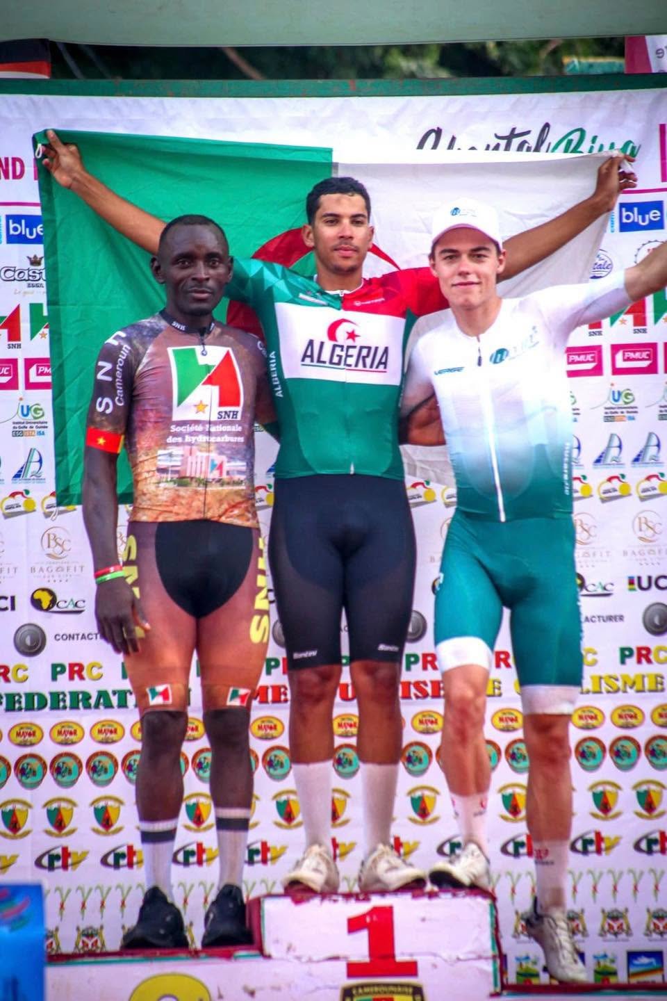 Podium de l'étape finale · Victoire d'étape et distinction internationale