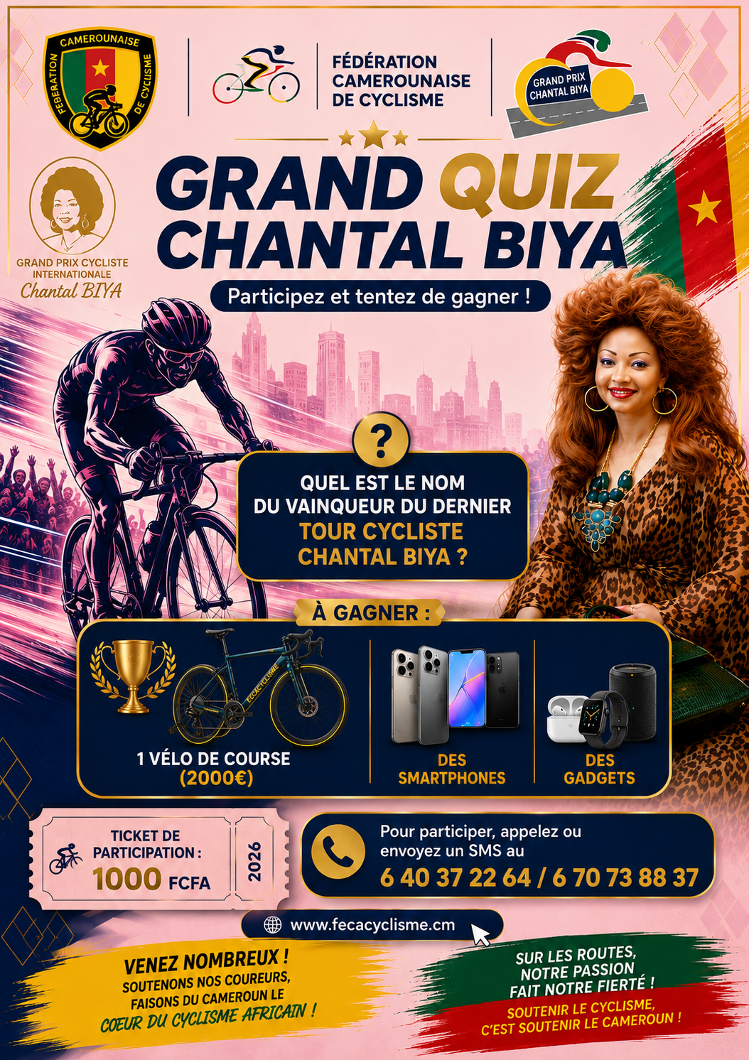 Grand Quiz Chantal Biya 2026 - Affiche Officielle
